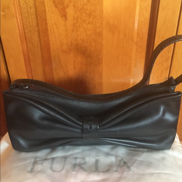FURLA BLACK LEATHER PURSE - Picture 2 of 4